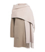 Beige Cashmere Reversible Scarf Coat