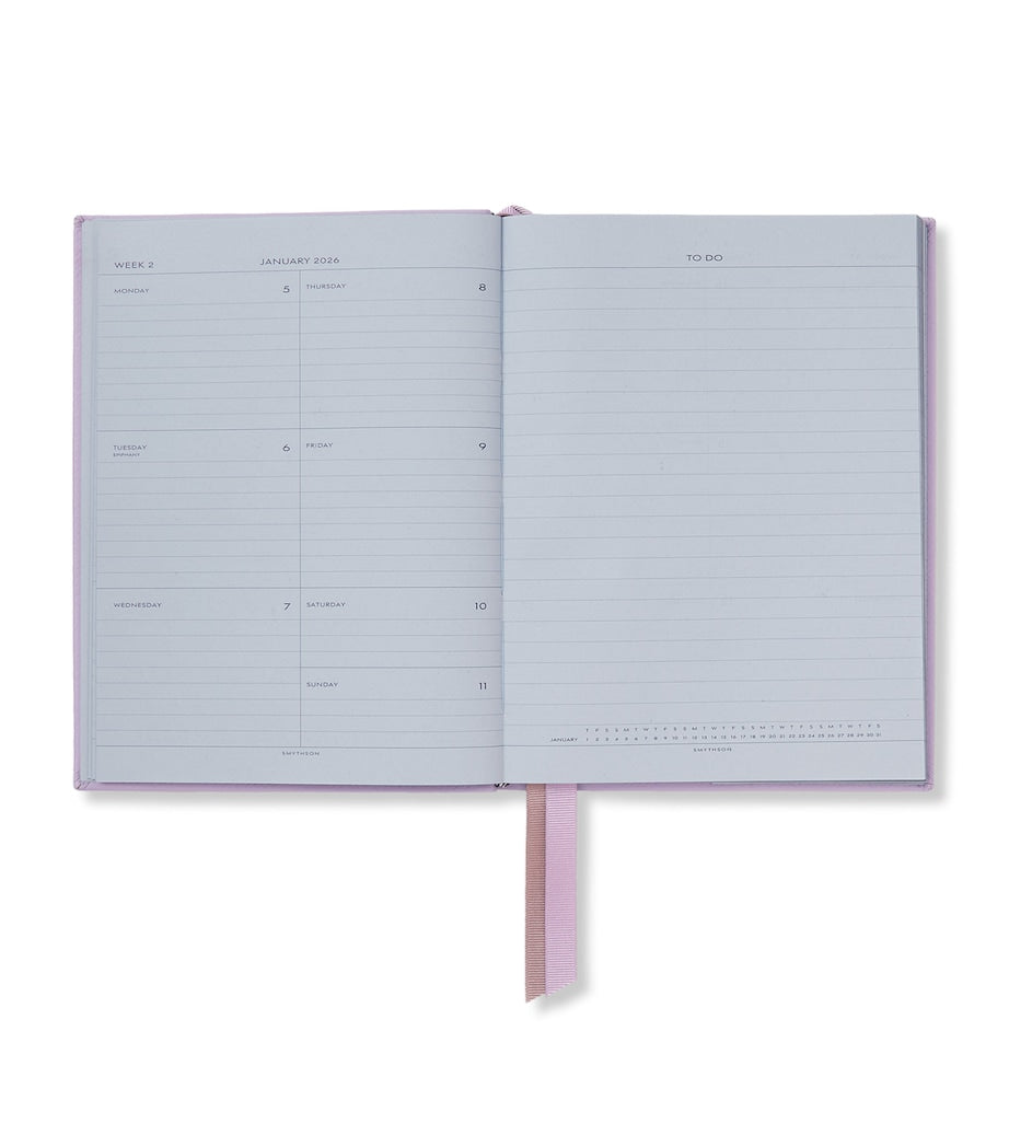 Leather Soho A5 2026 Diary LILAC