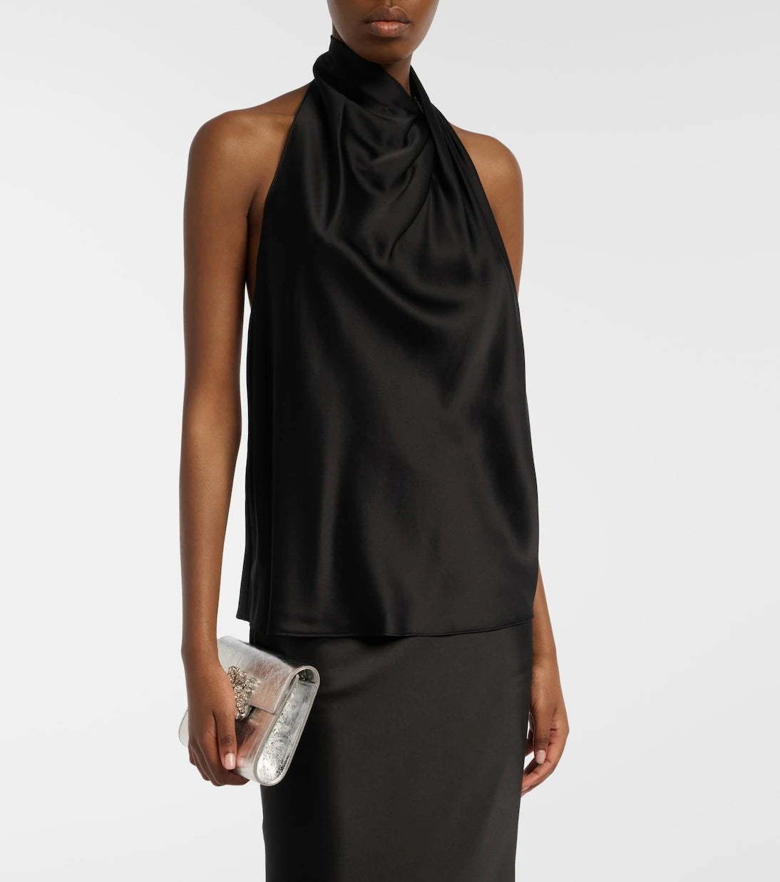 The Sei - Halterneck silk satin top