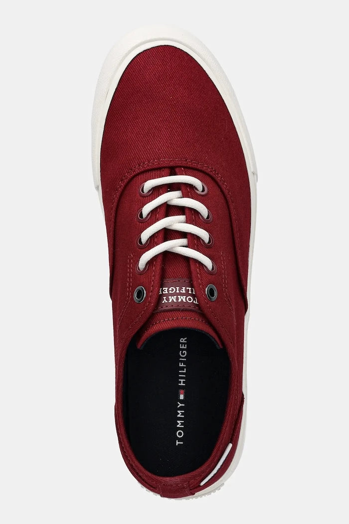 Ниски кецове Tommy Hilfiger TH HI VULC LOW OXFORD TWILL