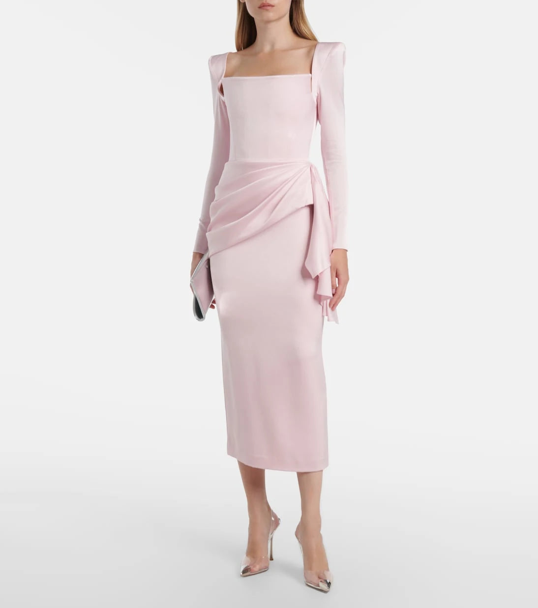 Alex Perry - Draped crêpe satin cocktail dress