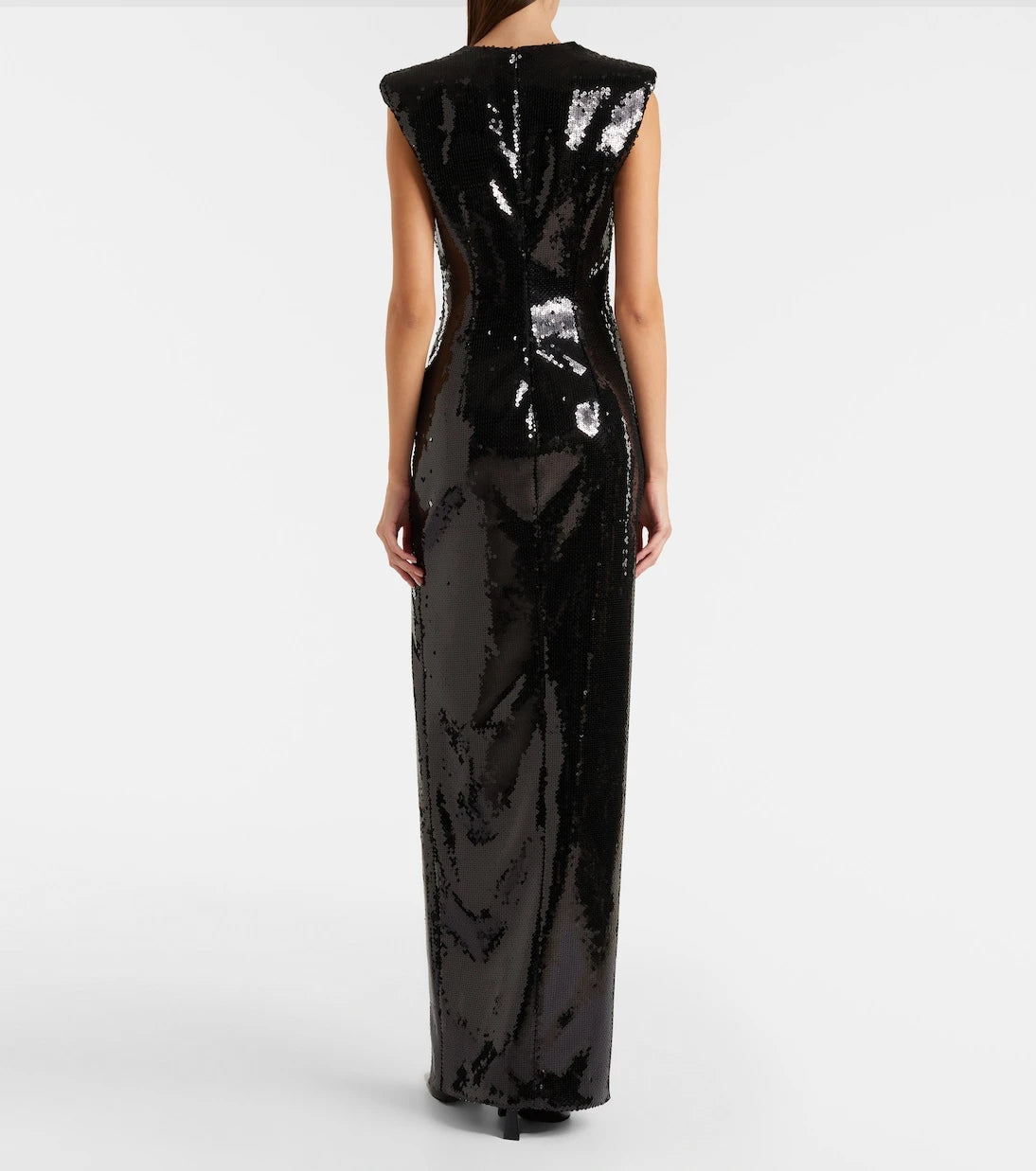 Balmain - Chain-detail sequined gown