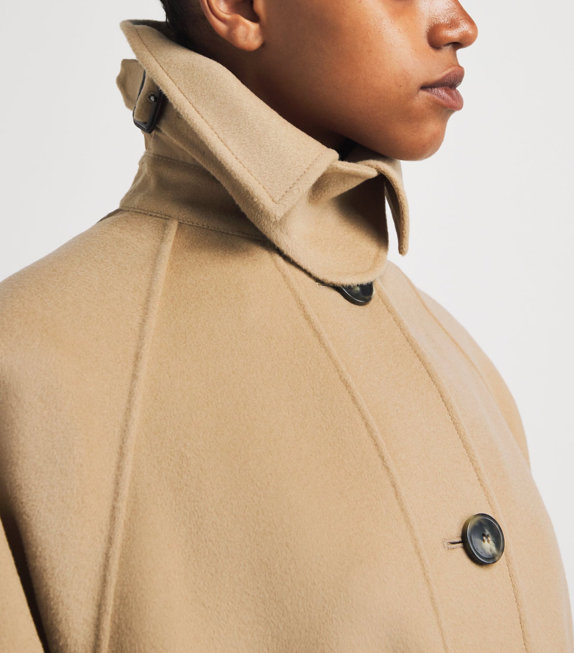 Weekend Max Mara Beige Wool-Blend Quilted Dolman Coat