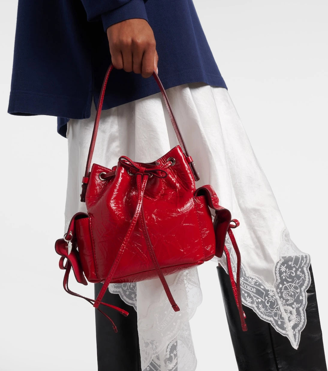Acne Studios - Multipocket Mini leather bucket bag