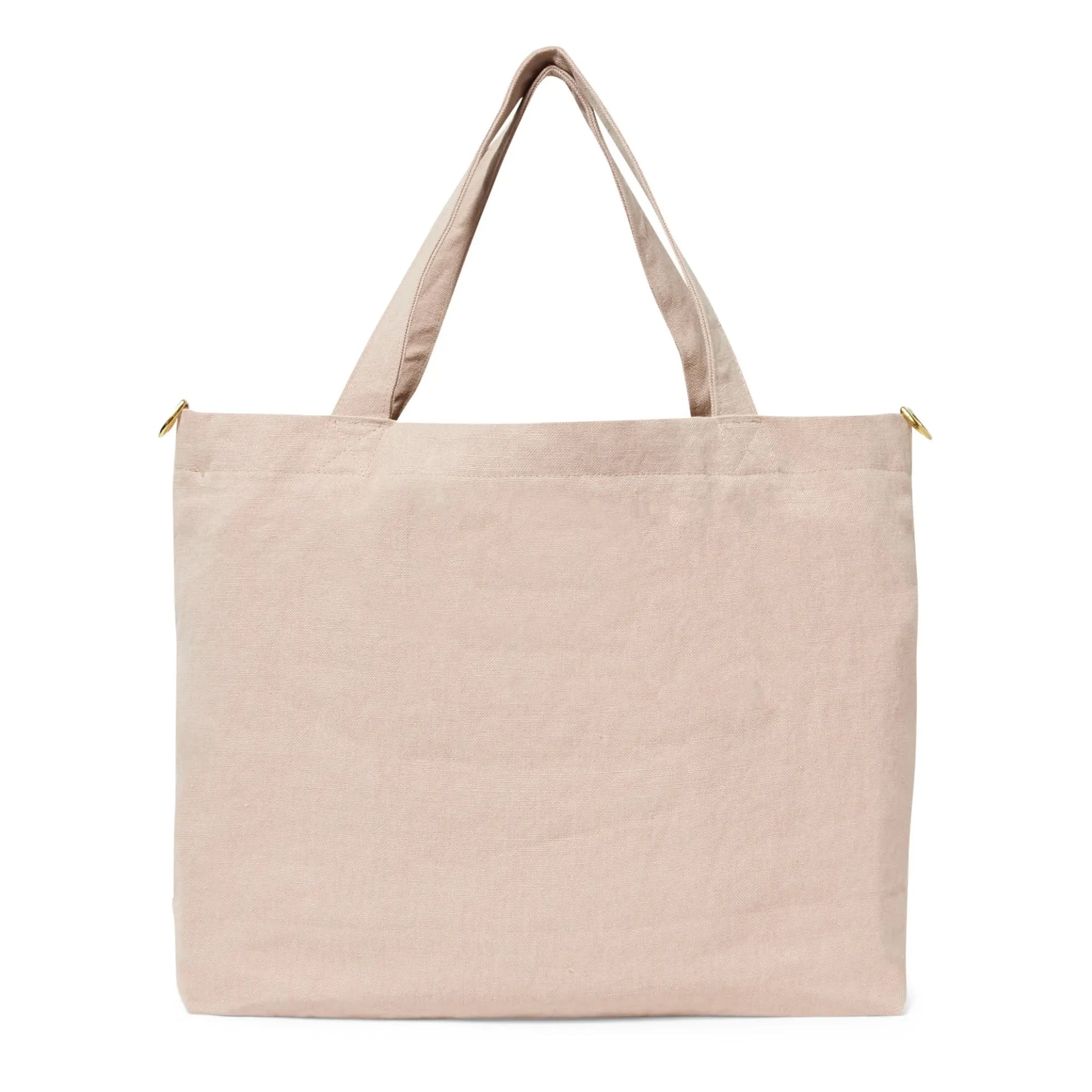 Adorna - Emma Linen tote bag | Powder pink