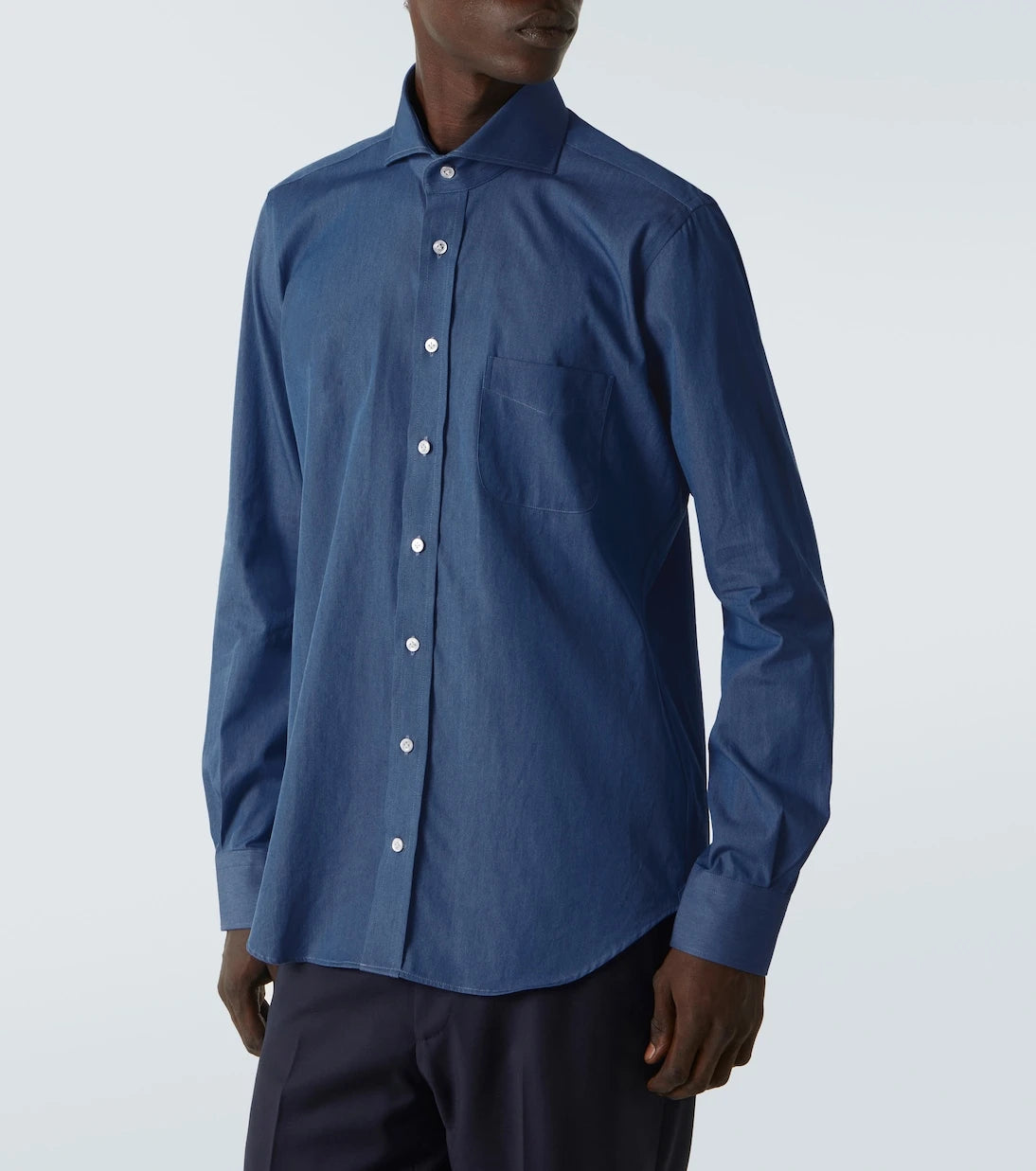 Thom Sweeney - Cotton chambray shirt