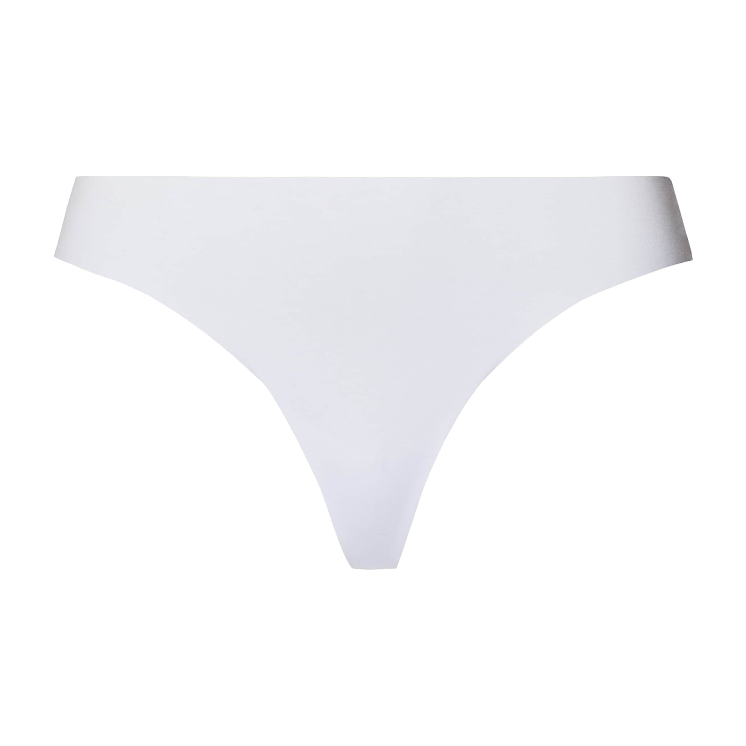 Hanro White Invisible Cotton Thong