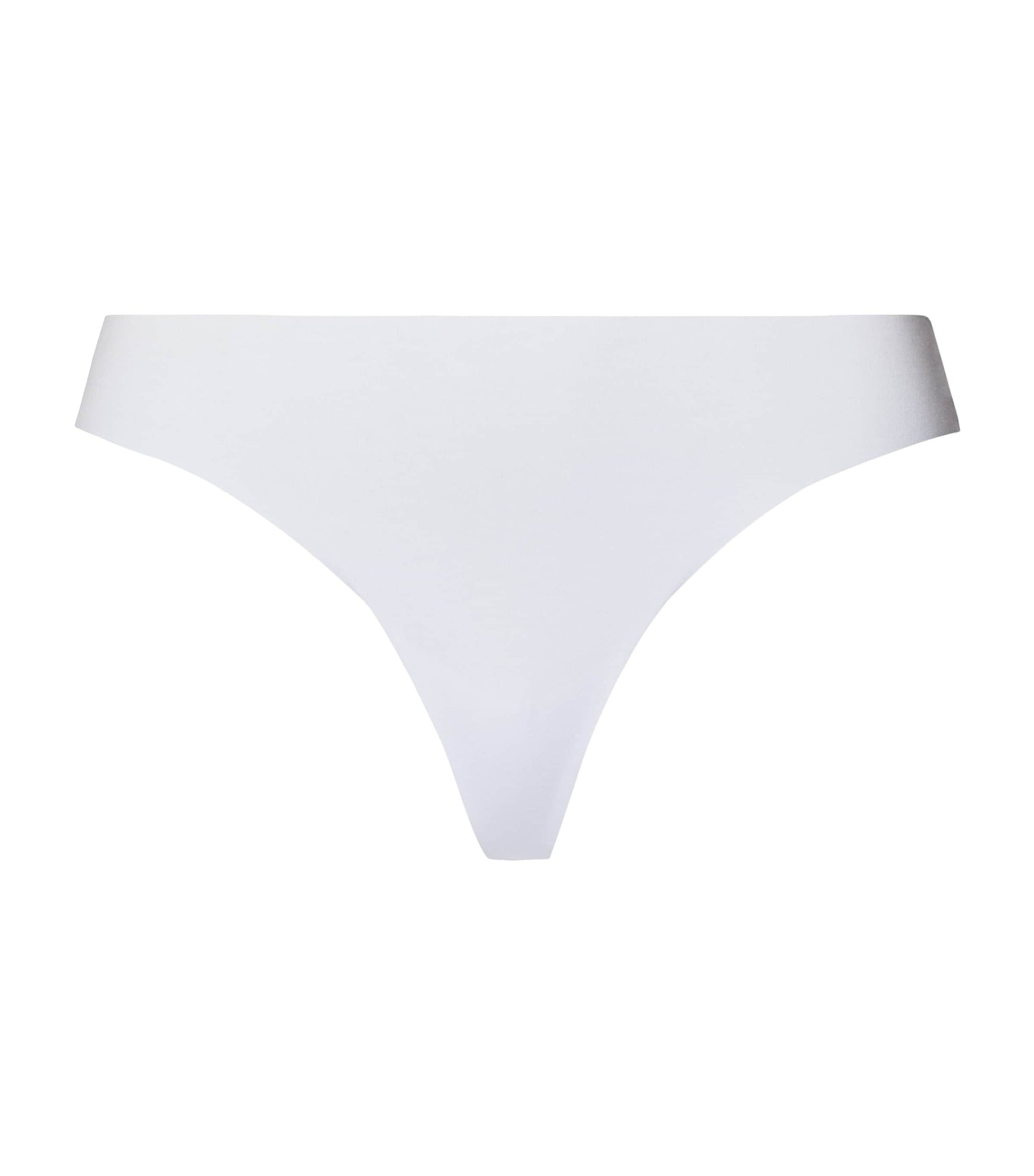 Hanro White Invisible Cotton Thong
