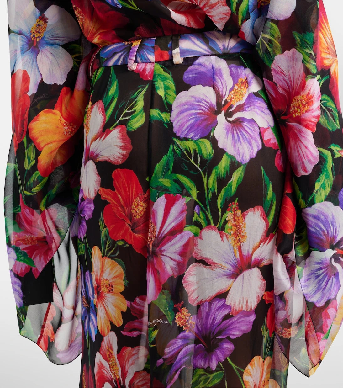Dolce&Gabbana - Floral silk chiffon wide-leg pants