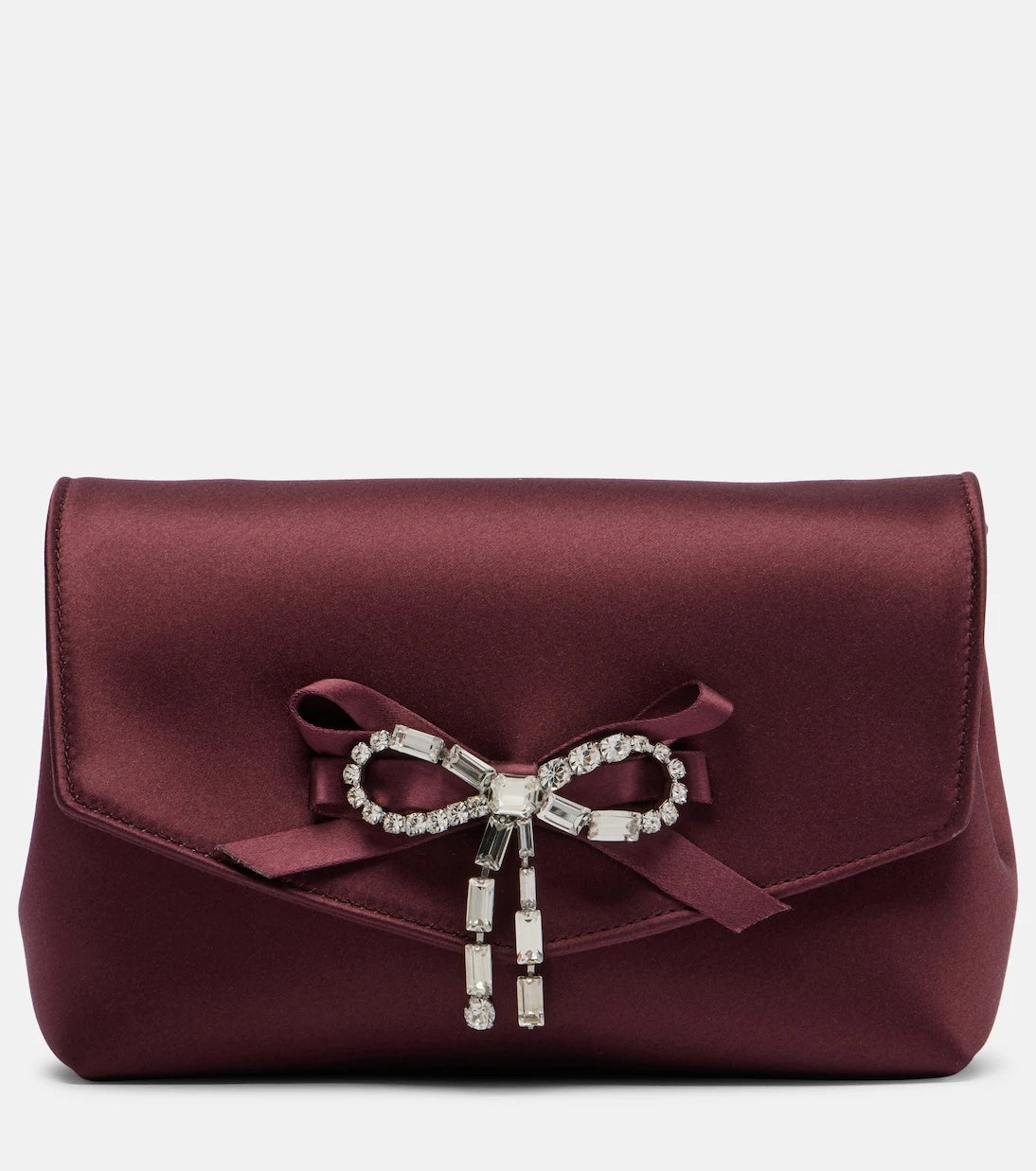 Jimmy Choo - Soft Bow Mini embellished satin clutch