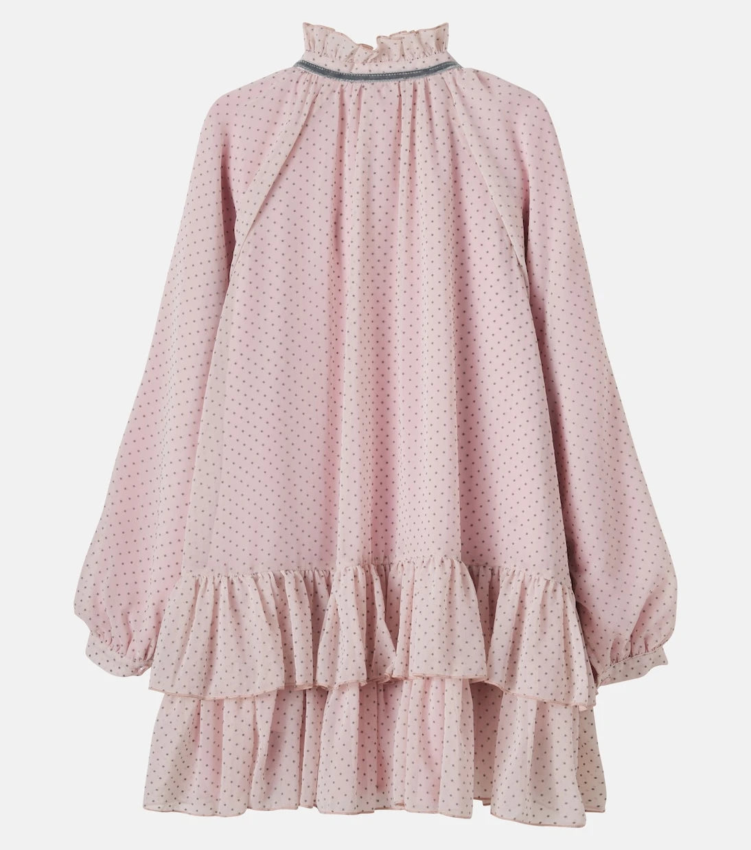 Monnalisa - Polka-dot tiered dress