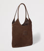 Miu Miu Brown Suede Ivy Tote Bag