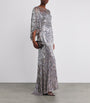 Jenny Packham Metallic Embellished Ines Gown