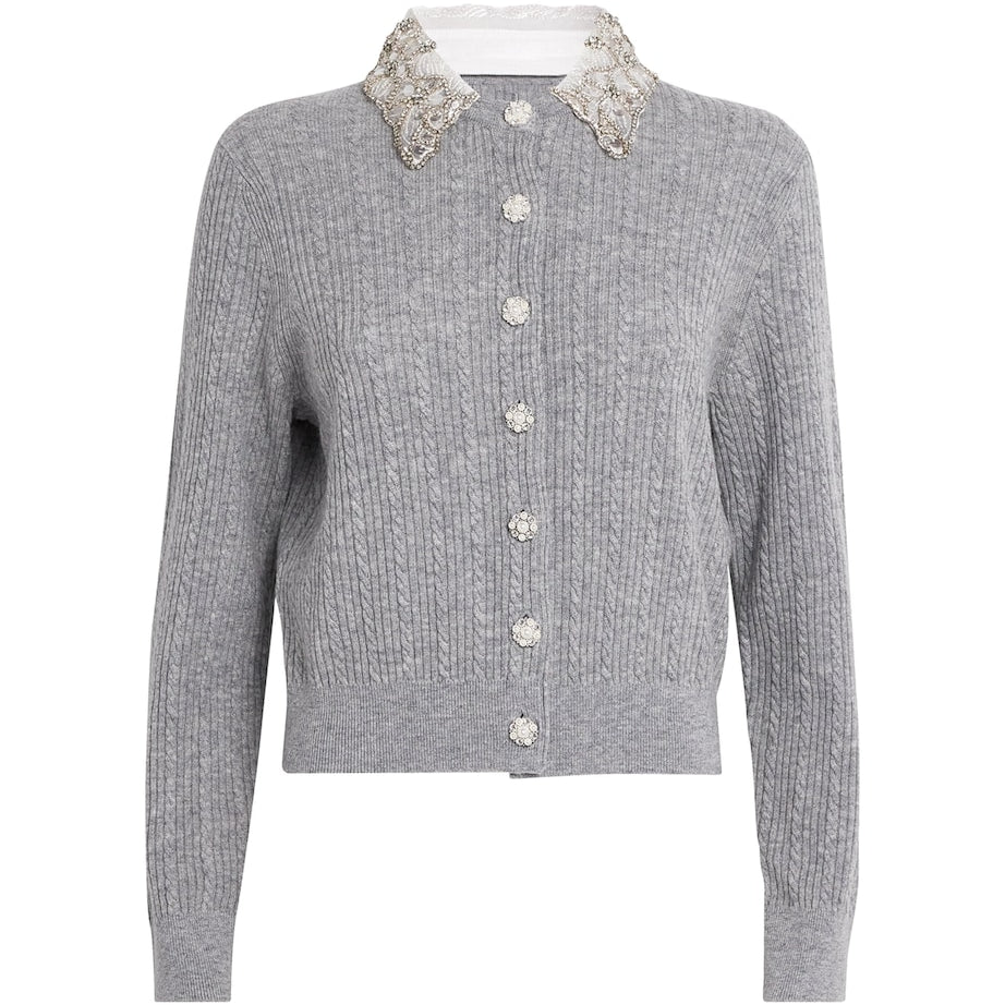 Black Wool-Cashmere Adaptable Cardigan