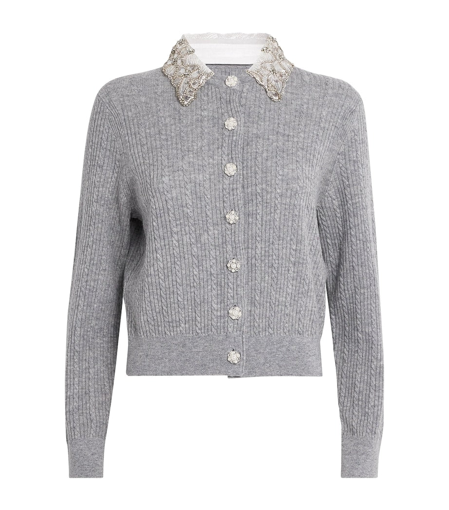 Black Wool-Cashmere Adaptable Cardigan