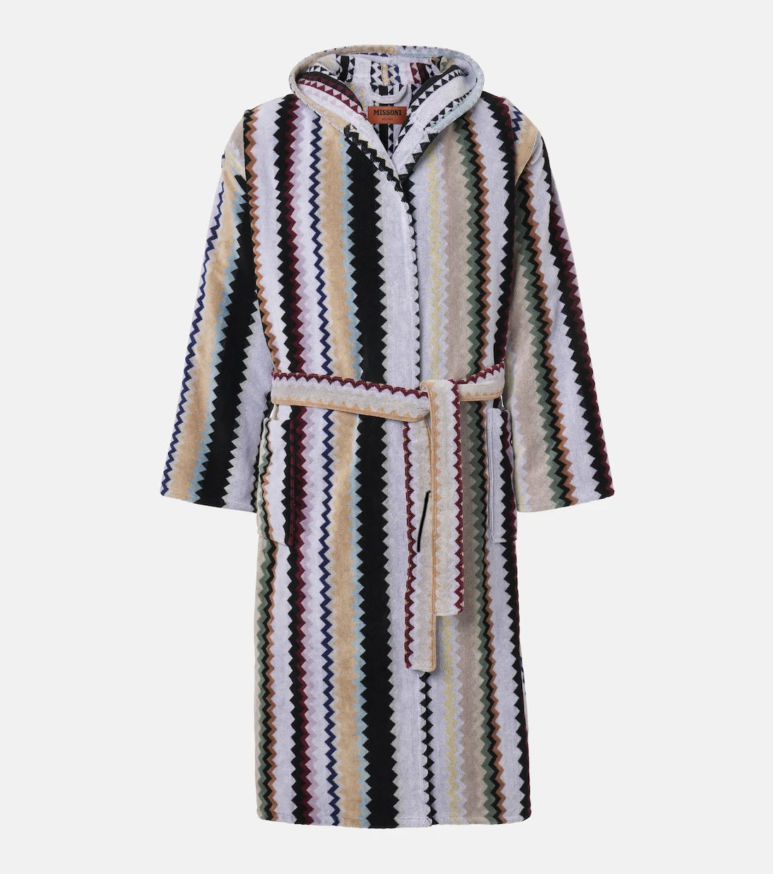 Missoni - روب حمام بغطاء رأس من القطن تيري