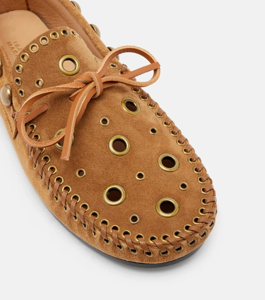 Isabel Marant - Fitza zımbalı süet loafer'lar
