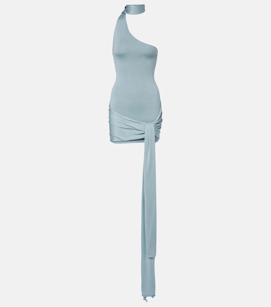 Aya Muse - Scarf-detail silk-blend jersey minidress