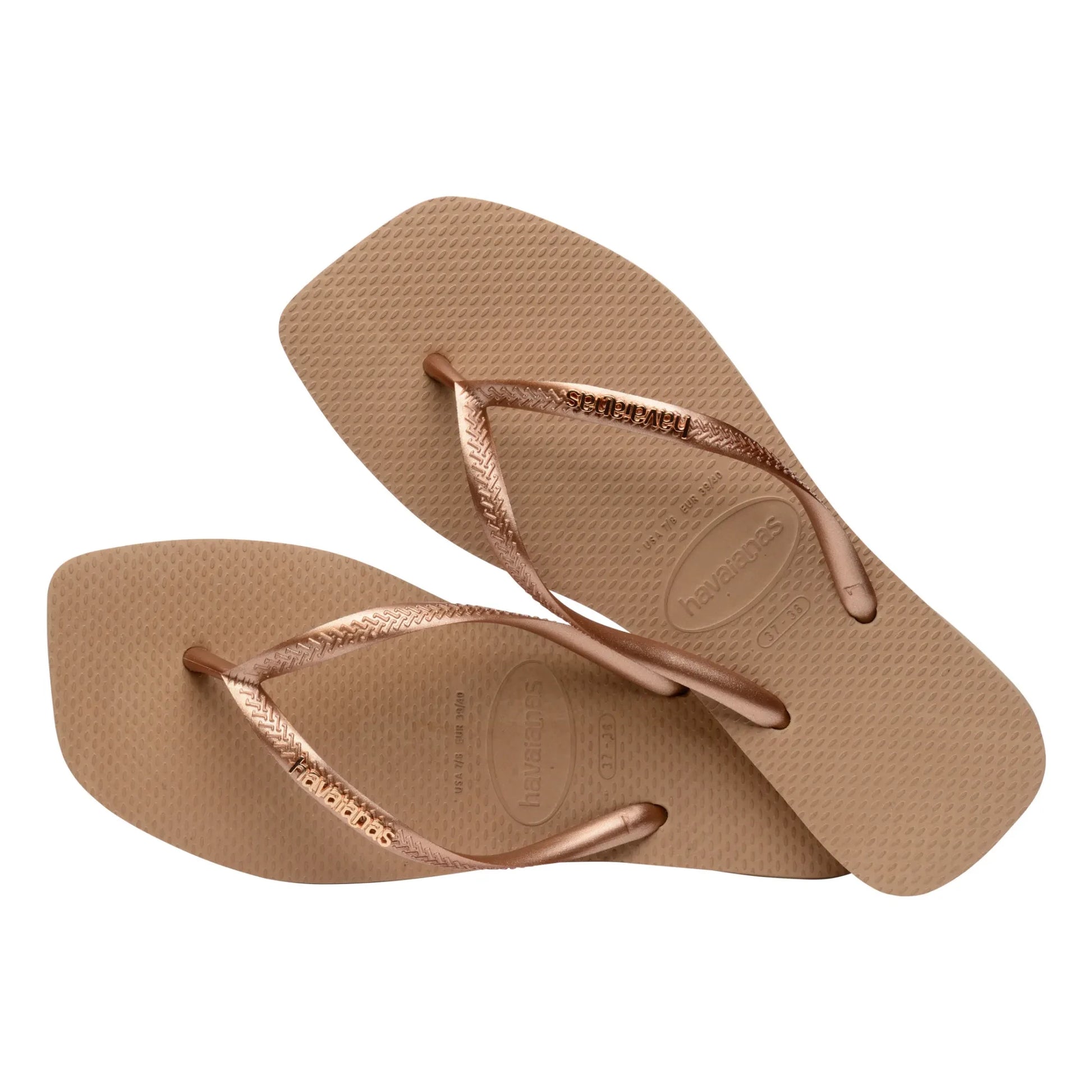 Havaianas - Square Logo Metallic flip-flops | Pink