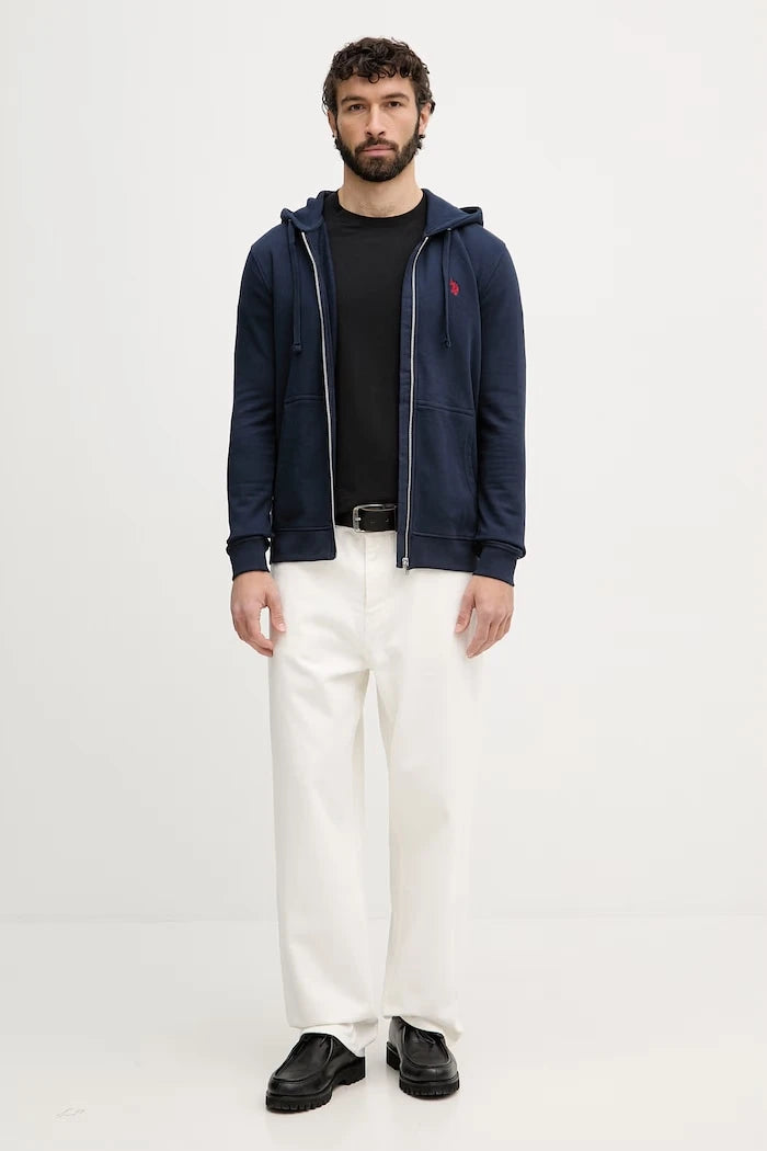 U.S. Polo Assn. Erkek Pamuklu Fermuarlı Sweatshirt DHM LB