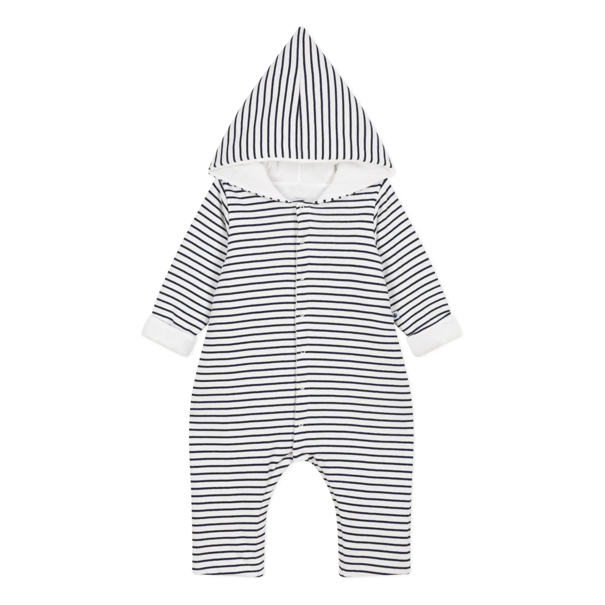 Petit Bateau - Long Hooded Jumpsuit | Navy blue