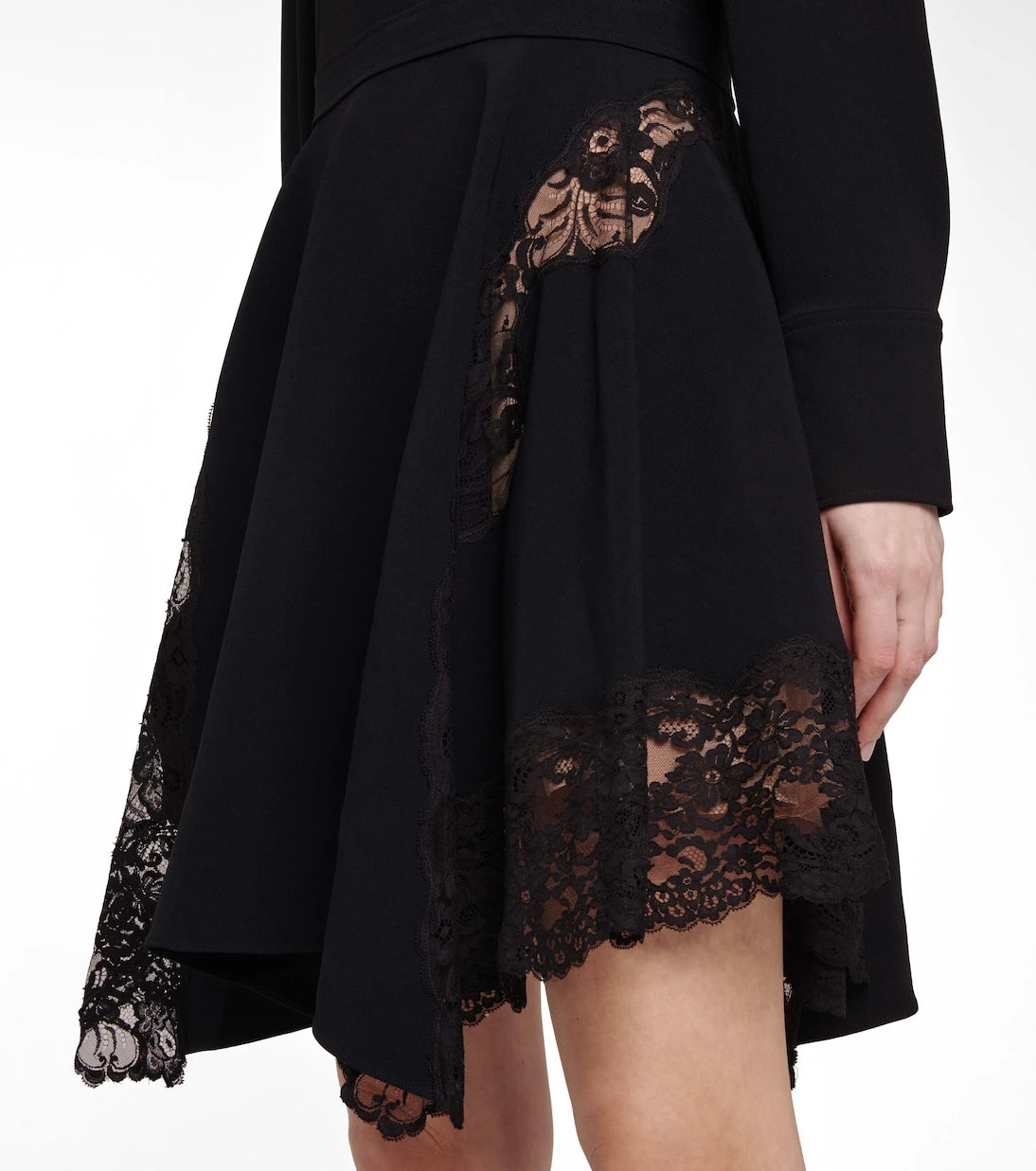 Stella McCartney - Celeste lace-trimmed cady minidress