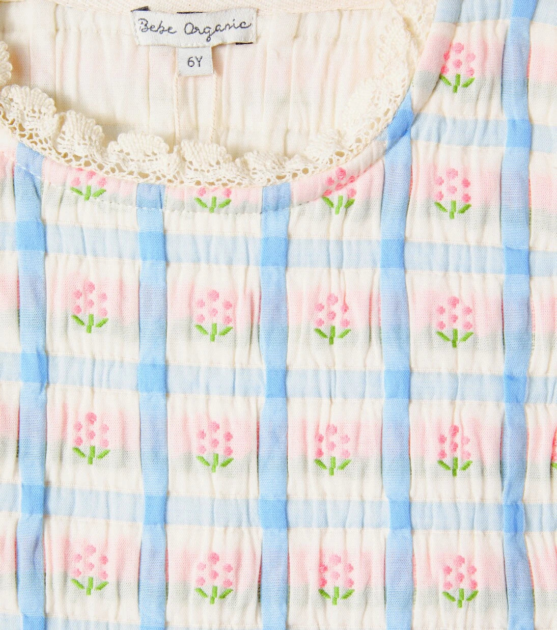 Bebe Organic - Zora knitted floral cotton-blend vest