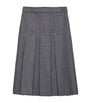 Prada Grey Wool Pleated Midi Skirt
