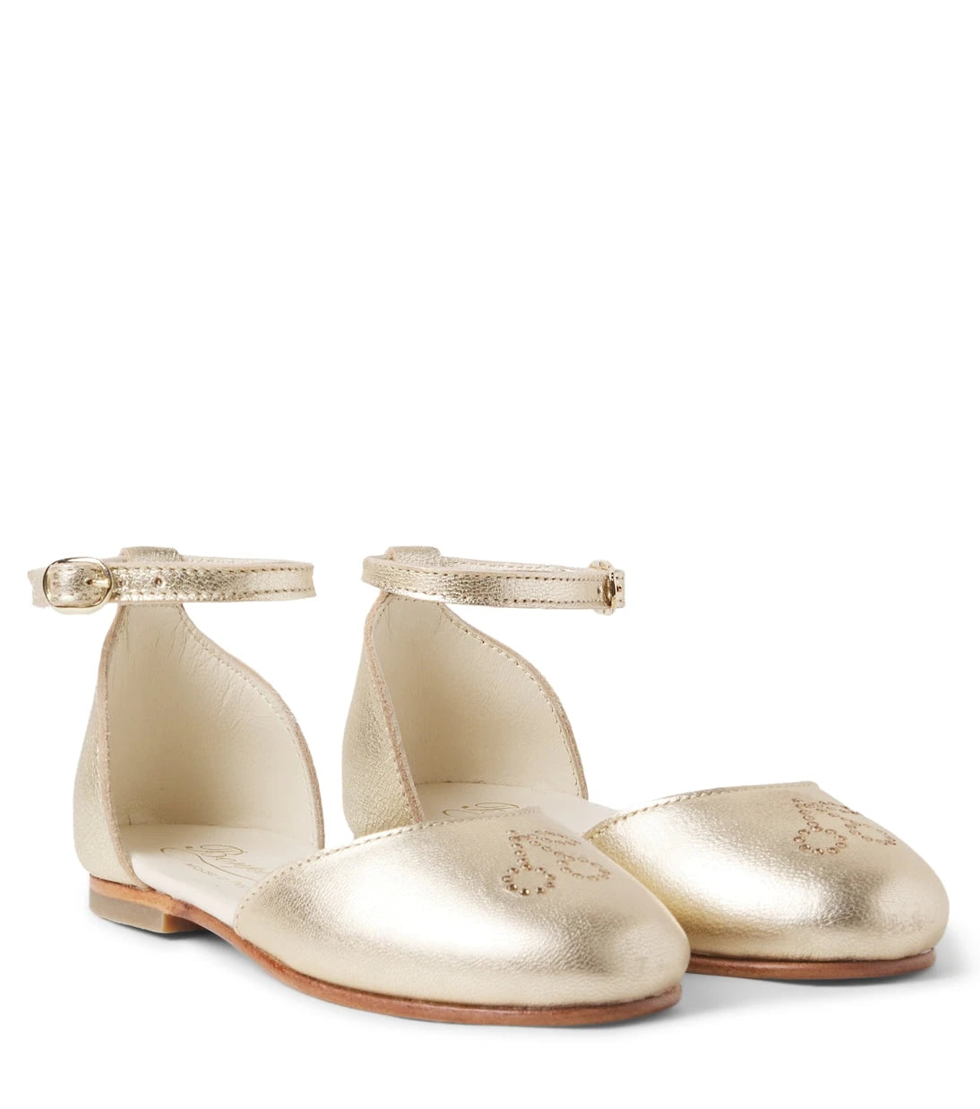 Bonpoint - Felyne metallic leather ballet flats