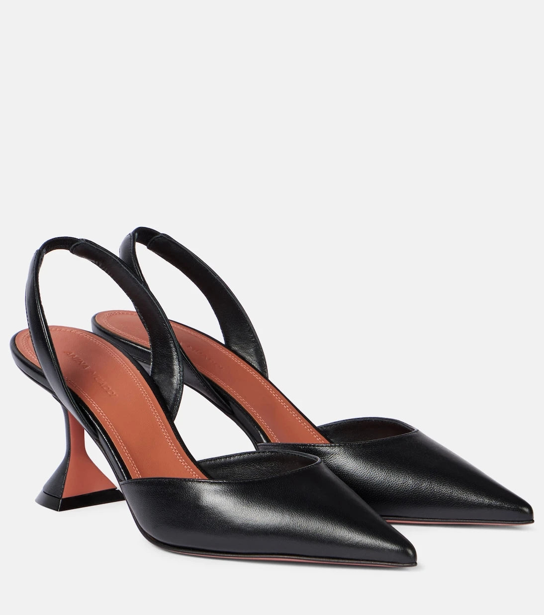 Amina Muaddi - Holli 70 leather slingback pumps