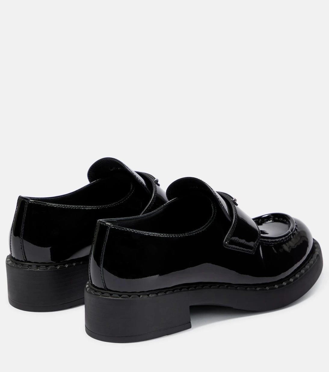Prada - Logo patent leather loafers