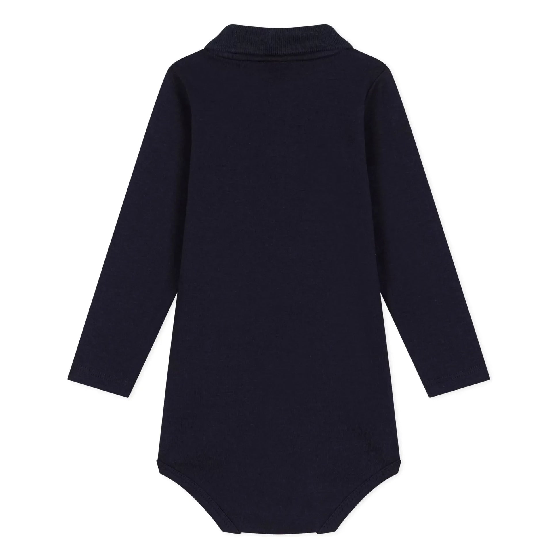 Petit Bateau - Polo neck bodysuit | Navy blue