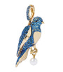 Yellow Gold, Diamond, Topaz and Sapphire Bluebird Locket Charm