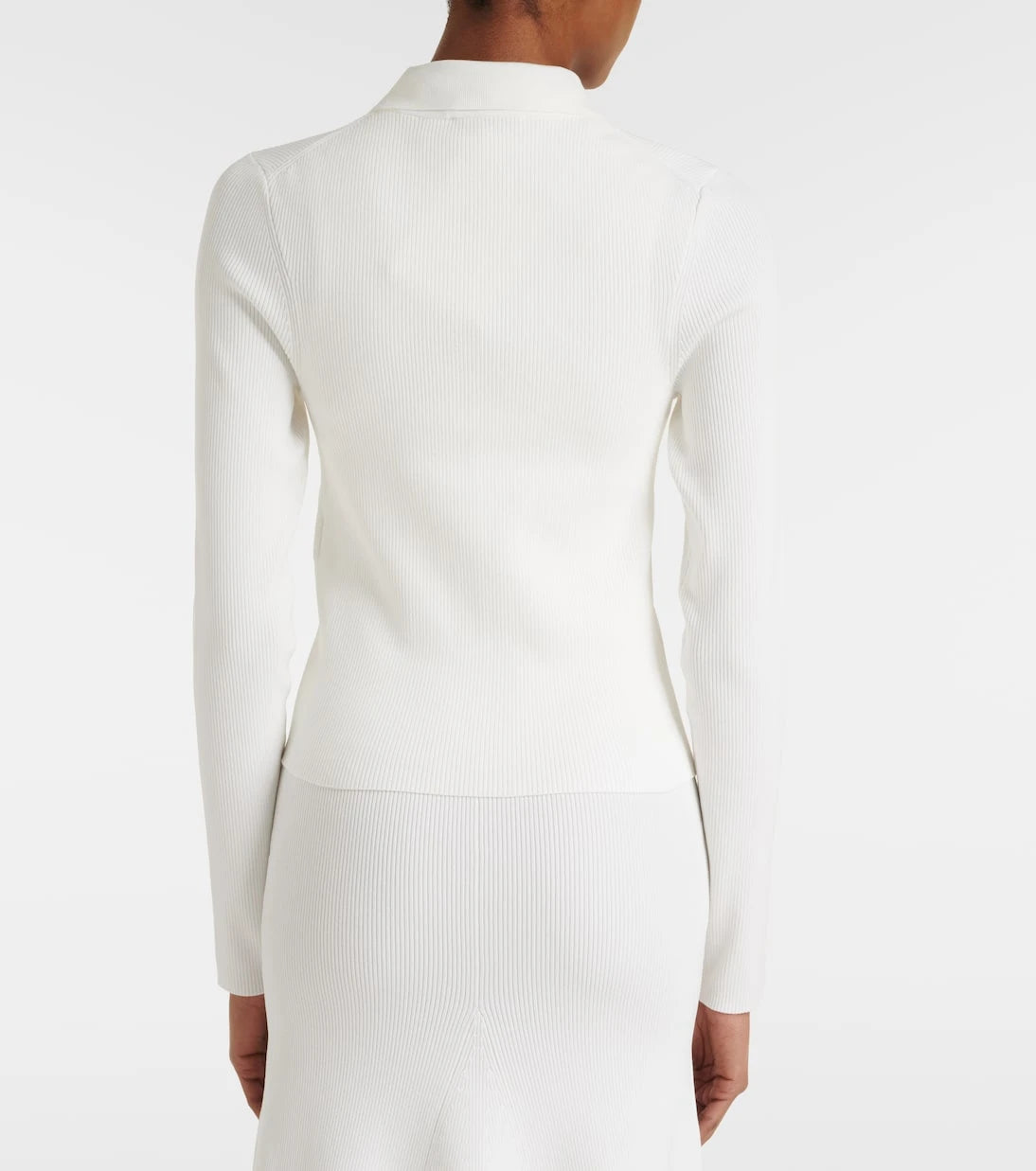 Victoria Beckham - Mila ribbed-knit zip-up top