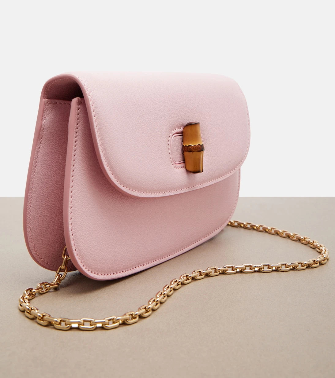 Gucci - Bamboo leather clutch