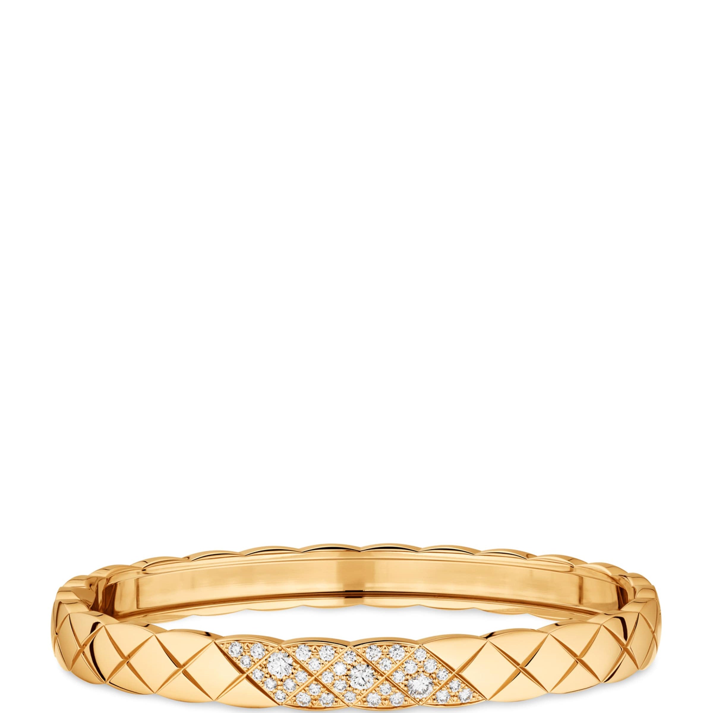 Yellow Gold and Diamond Coco Crush Bangle