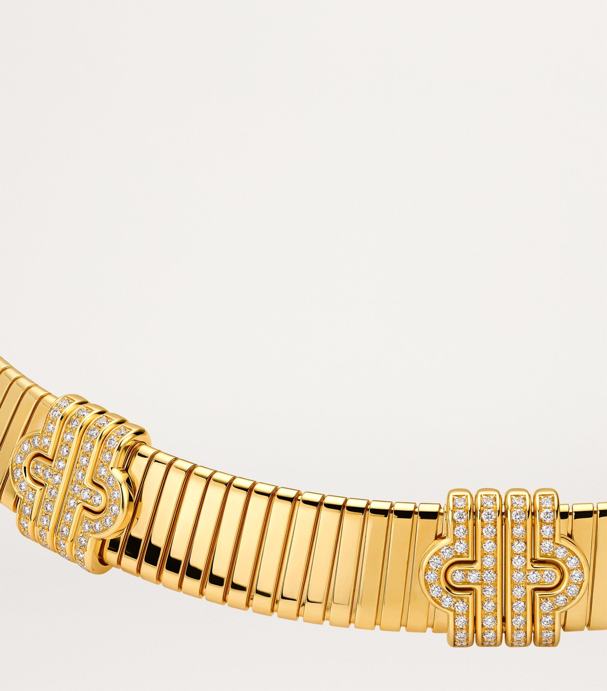 Yellow Gold and Diamond Tubogas Necklace