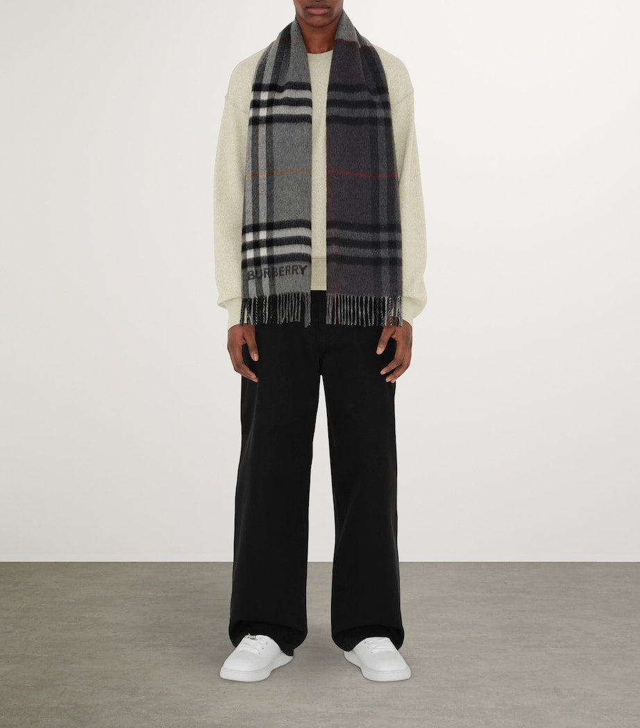 Cashmere Contrast Check Scarf