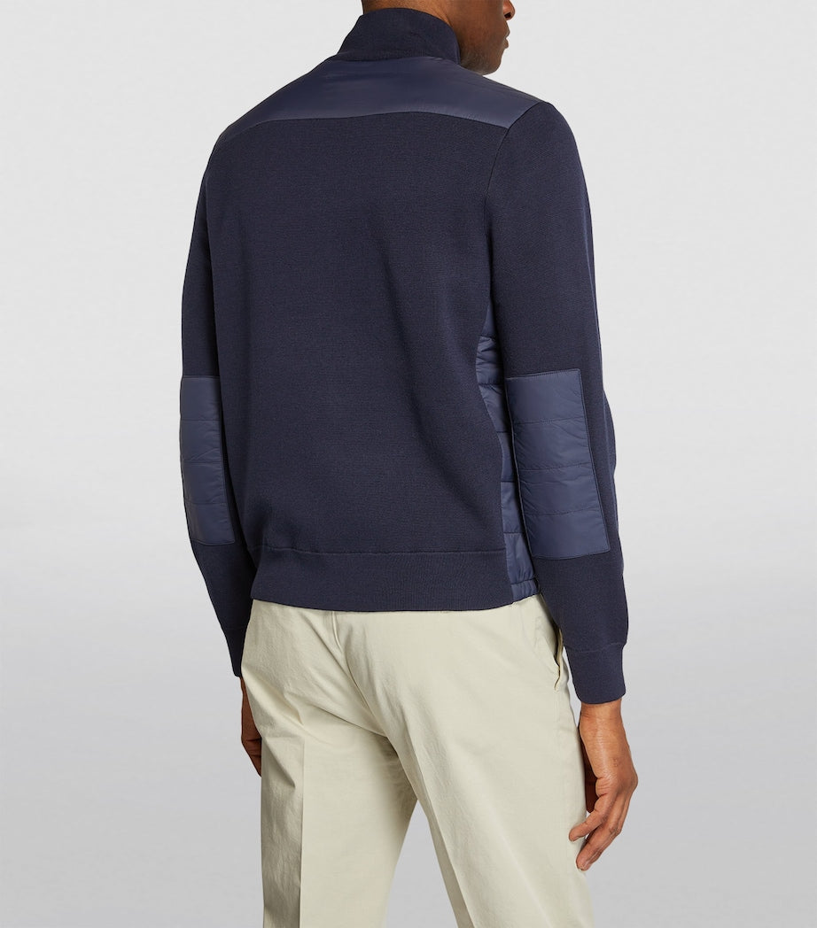 Ralph Lauren Purple Label Navy Quilted Knit Jacket