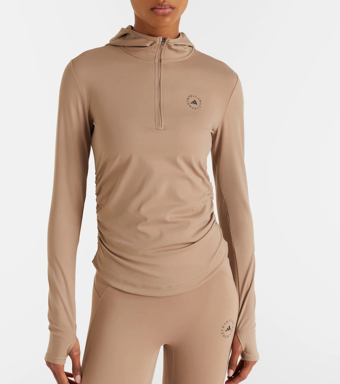 Adidas by Stella McCartney - Logo technical half-zip hoodie