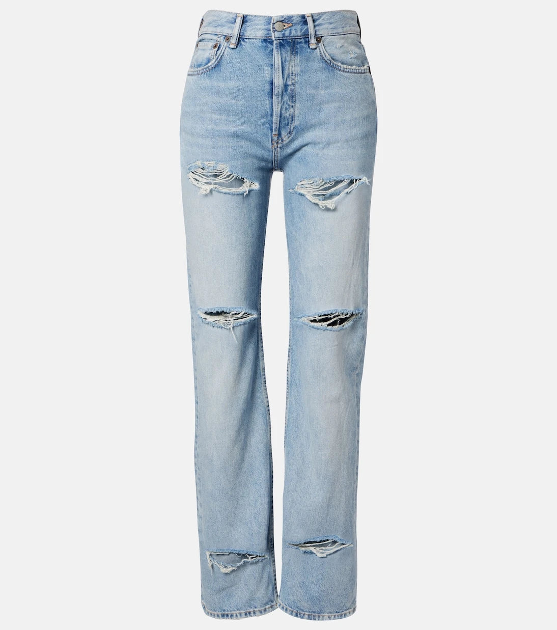 Acne Studios - جينز بقصة مستقيمة ومظهر عتيق (Distressed)