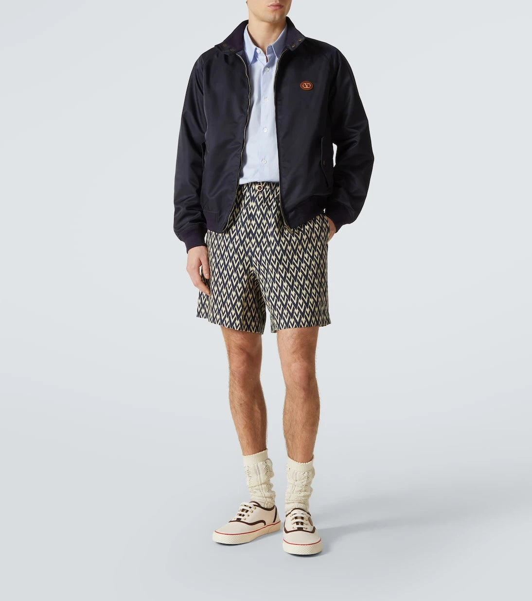 Valentino - Toute La V linen Bermuda shorts