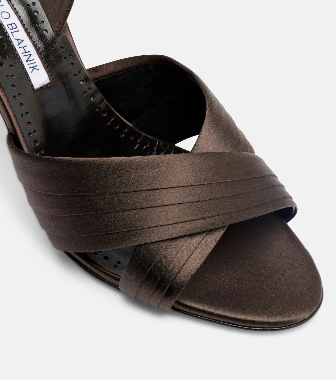 Manolo Blahnik - Viera satin slingback sandals