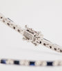 White Gold and Sapphire Bold Linear Tennis Bracelet