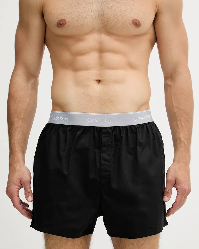 Calvin Klein Underwear erkek pamuklu elastanlı bol boxer 3’lü