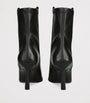 Stuart Weitzman Black Leather Vinnie Ankle Boots 85