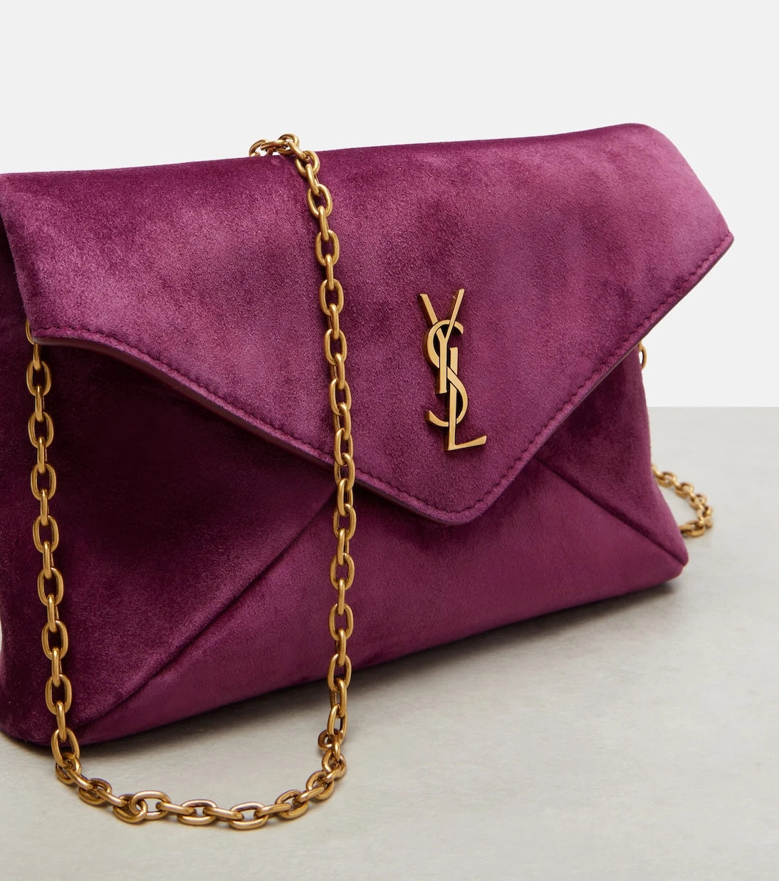 Saint Laurent - Cassandre Small suede crossbody bag