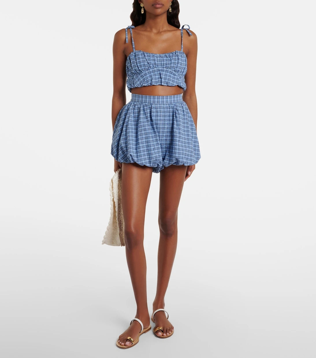 Faithfull - Pelea checked cotton top