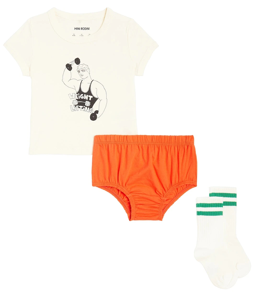 Mini Rodini - Bebek Halter Atleti, Pantolonu ve Çorap Seti