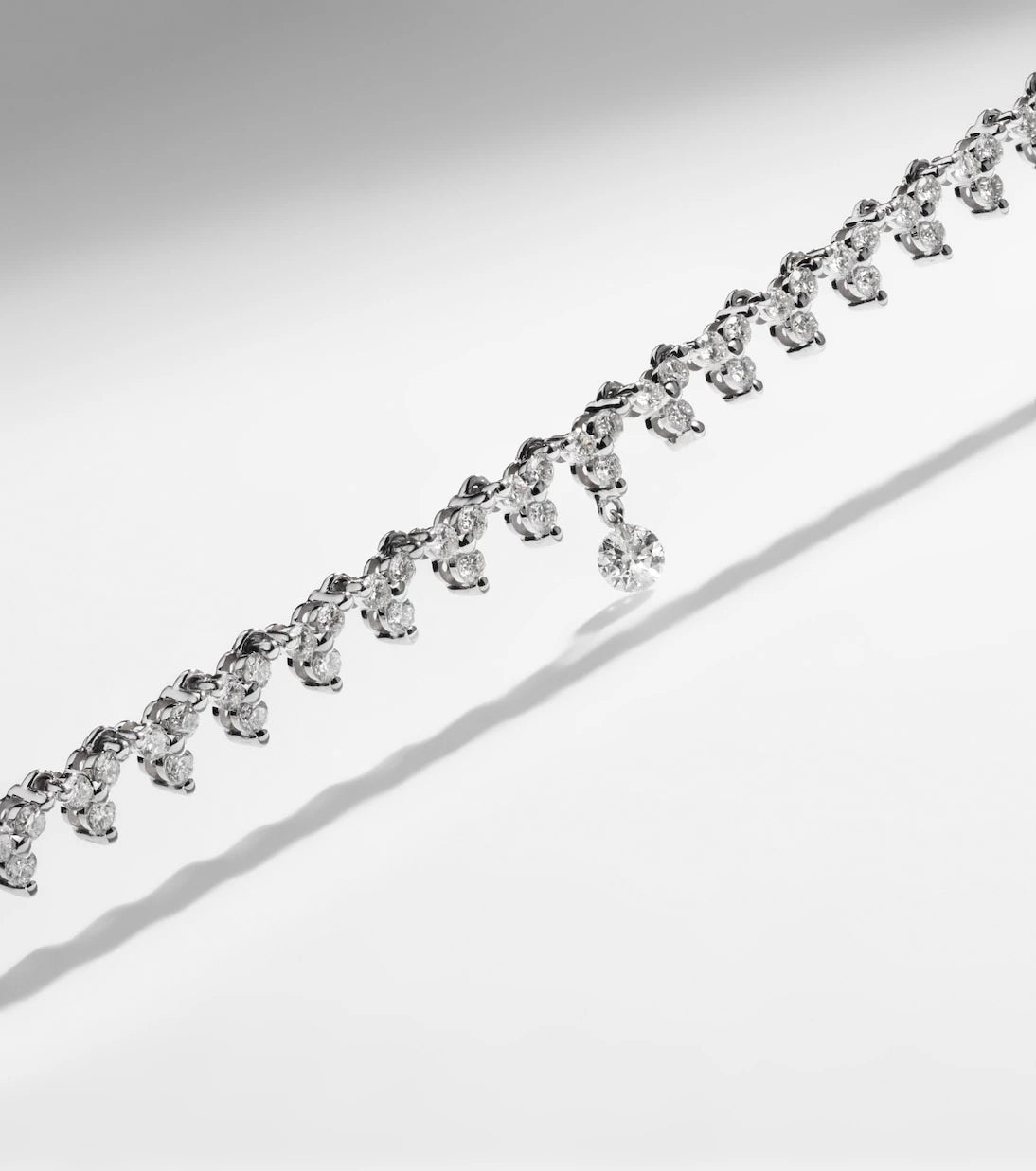 Persée - 18kt white gold tennis necklace with diamonds